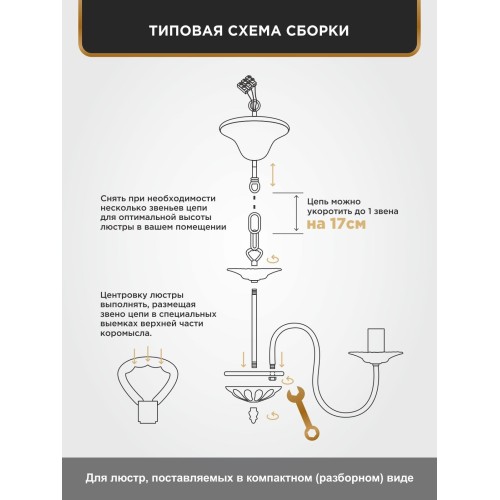 Люстра подвесная 5 ламп хрусталь Аврора S1242-5