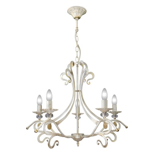 Люстра подвесная 5 ламп дизайнерская белая Петрасвет производство Россия S3130-5