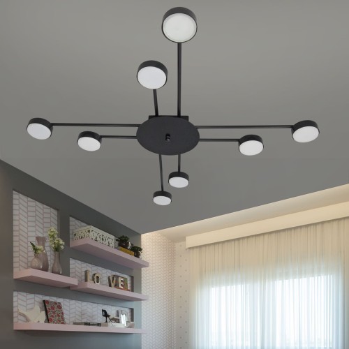 Люстра светодиодная большая LED плоская S2387-8