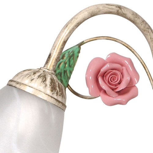 Бра стеклянные плафон с цветами классические S2217-1