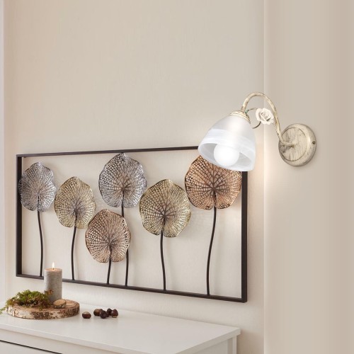 Бра стеклянные плафон стекло Е27 с цветами S2468-1