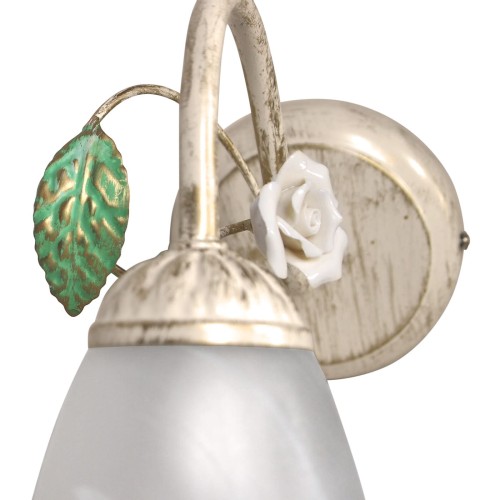 Бра стеклянные плафон с цветами классические S2466-1