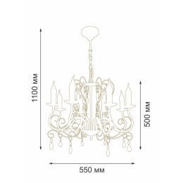 Люстра Петрасвет S1197-8, 8хЕ14 макс. 60Вт