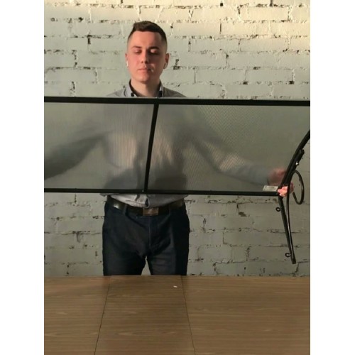 Козырёк над входной дверью металлический S4026 Черный