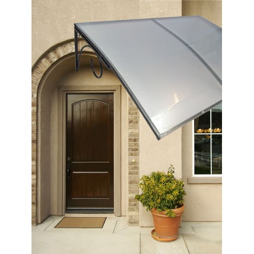 Козырёк над входной дверью металлический S4026 Черный